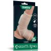 Lovetoy Vibrating Silk Knights Ring with Scrotum Sleeve (White) III