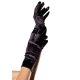 Leg Avenue Wrist Length Satin Gloves, black, O/S