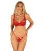 Obsessive Lonesia 2-pcs set red  S/M