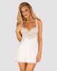 Obsessive Amor Blanco underwire chemise & tanga white  L/XL