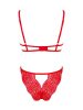 Obsessive Mellania 2-pcs set red  S/M