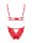 Obsessive Mellania 2-pcs set red  S/M