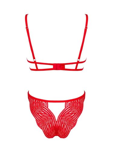 Obsessive Mellania 2-pcs set red  S/M