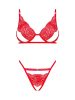 Obsessive Mellania 2-pcs set red  S/M