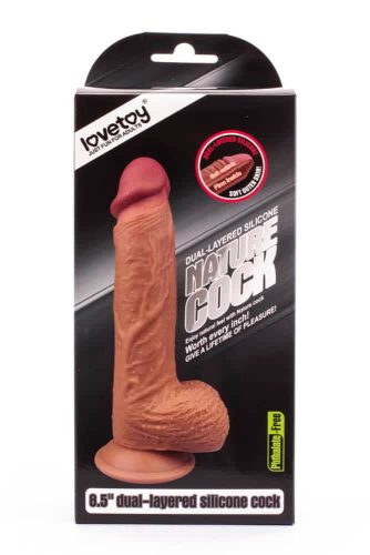 Lovetoy 8.5 inch Dual-Layered Silicone Dildo