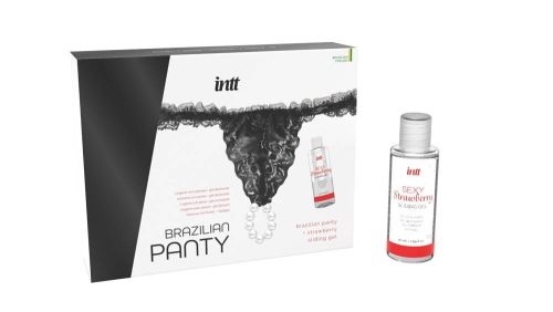 Intt BLACK BRAZILIAN PANTY + SLINDING GEL