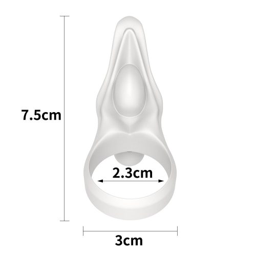 Lovetoy Power Clit Silicone Cockring White