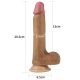 Lovetoy 8'' Dual layered Platinum Silicone Cock Brown