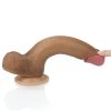 Lovetoy 8'' Dual layered Platinum Silicone Cock Brown