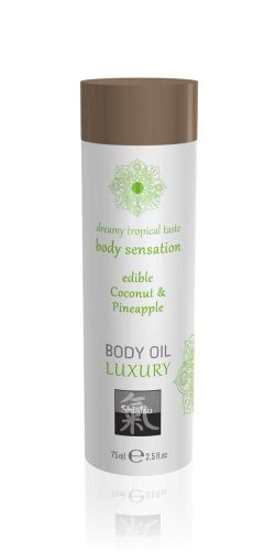 Shiatsu Luxury body oil edible - Coconut & Pineapple 75ml