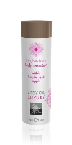 Shiatsu Luxury body oil edible - Raspberry & Apple 75ml