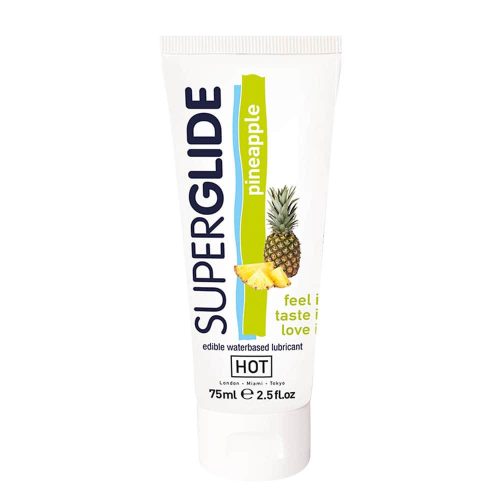 Hot HOT Superglide edible sikosító waterbased - PINEAPPLE - 75ml