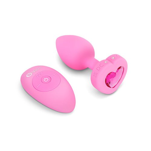 B-Vibe - Vibrating Heart Plug S/M Pink