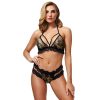 Baci - 2 Pc Criss-cross Mesh & Lace Army Girl