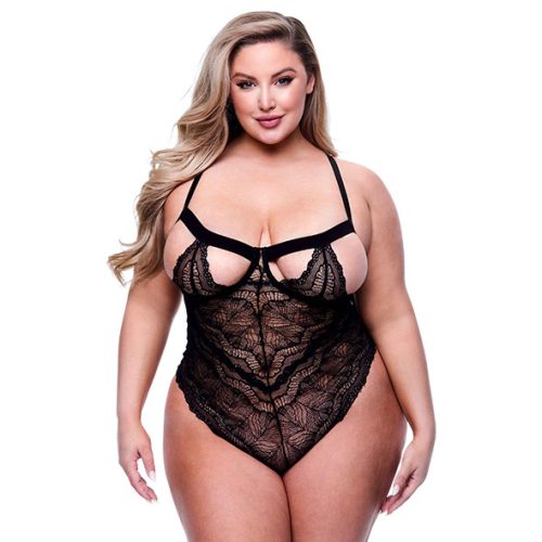 Baci - Sexy Strappy Lace Teddy Black Queen