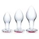 Glas - Heart Jewel Glass Anal Training Kit 3 pcs