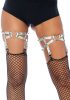 Leg Avenue Heart garter iridescent, silver, O/S