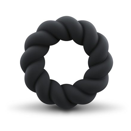 Rocks Off Rocks-off - Twist Non Vibrating Liquid Silicone Ring Black