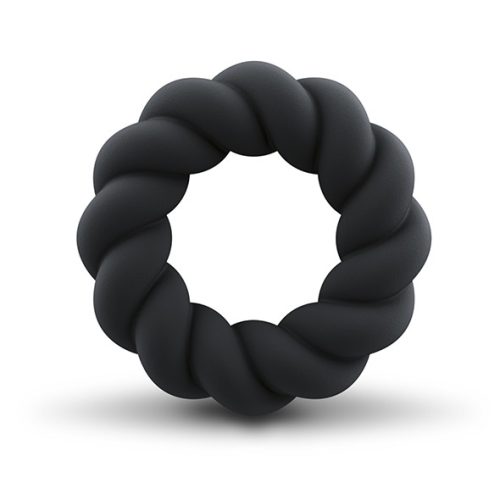 Rocks Off Rocks-off - Twist Non Vibrating Liquid Silicone Ring Black