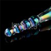 Twilight Gleam Glass Dildo- Rising Ripples