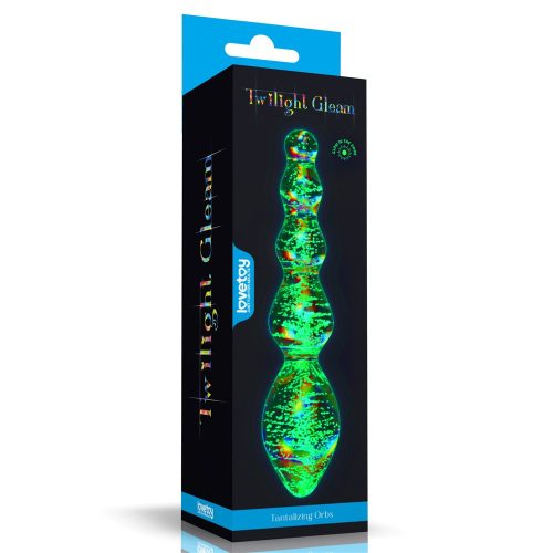 mh protect Glow-in-the-dark Twilight Gleam Glass Dildo-Tantalizing Orbs