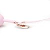 White & Pink Fairy Goat Leather Ball Gag