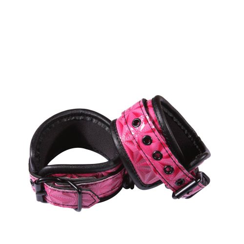 NS Toys Sinful Wrist Cuffs rózsaszín-fekete csuklókötöző