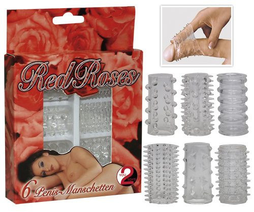 Orion Red Roses Penis Ring Set 6 pcs