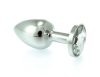 Rimba Butt Plug Small Metal With SILVER Crystal