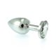 Rimba Butt Plug Small Metal With SILVER Crystal