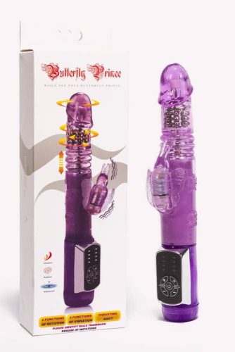 Joy Butterfly Prince Rabbit Vibrator Purple