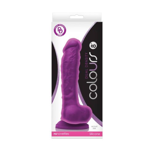 NS Toys Colours Dual Density 8 inch Dildo Purple