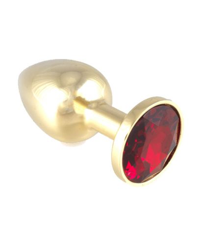 Rimba Butt Plug Metal With RED Crystal