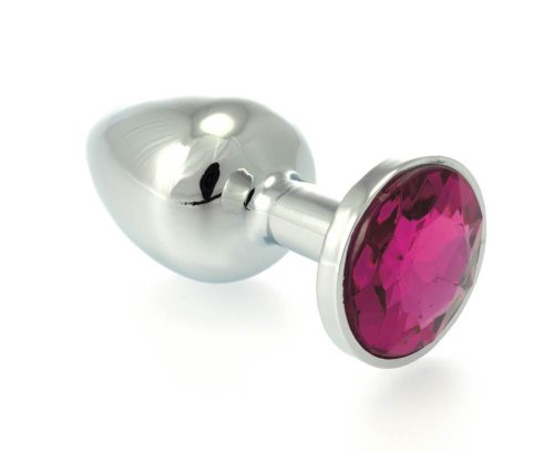 Rimba Butt Plug Small Metal With PINK Crystal