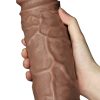 Lovetoy 10.5'' Realistic Chubby Vibrating Dildo Brown