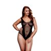 FISHNET JAPlus SizeUARD V body fekete Plus Size