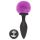 Happy Rabbit - Rechargeable Vibrating Butt Plug Black & purple Large