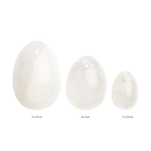 La Gemmes - Yoni Egg Set clear Quartz (L-M-S)