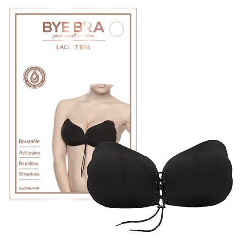 Bye Bra - Lace-It Bra Cup láthatatlan push-up melltartó A kosaras fekete