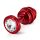 Diogol - Ano Butt Plug Ribbed red 30 mm