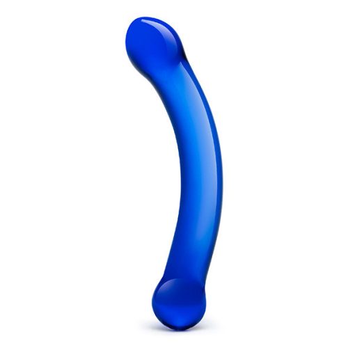 Glas - Curved G-Spot Glass Dildo blue