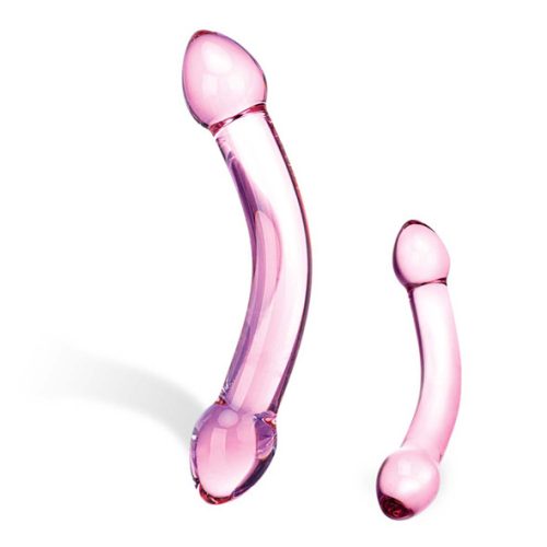 Glas - Double Trouble Purple Glass Dildo