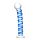 Glas - Blue Spiral Glass Dildo blue