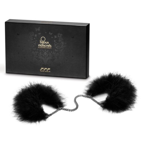 Bijoux Indiscrets - Za Za Zu Feather Handcuffs Black