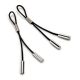 Crave - Leather Nipple Tassels Silver