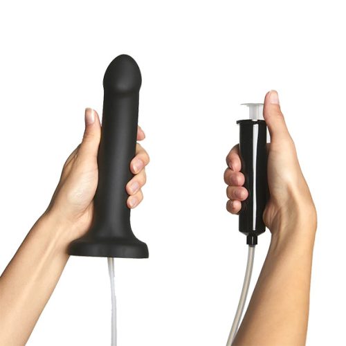 Strap-On-Me - Semi-Realistic Cum Dildo Black Size L With Creamy