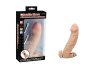 Charmly Toy Charmly Cyberskin Extension Sleeve Dual Powerful Vibrators Flesh