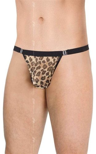 Softline Mens Thong 4528 Férfi Tanga Alsónemű O/S barna párduc