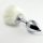 Lovetoy Pompon Metal Plug Small White