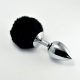 Lovetoy Pompon Metal Plug Small Black